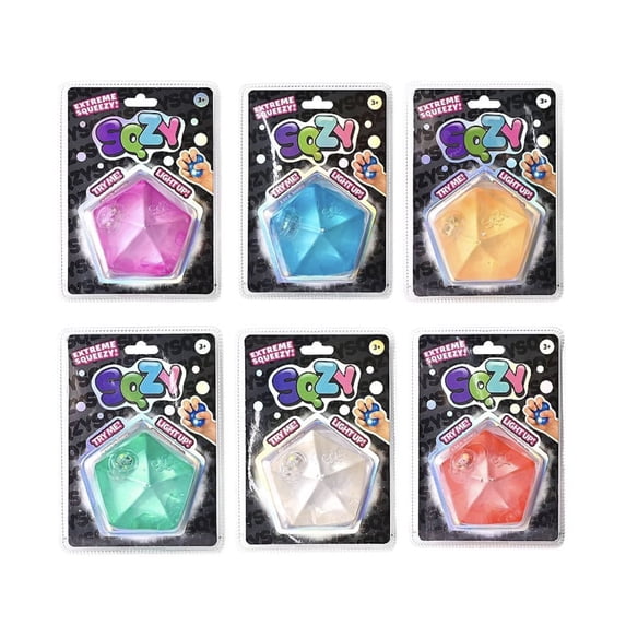 Sunny days Sqzy Light Up Squishy Gel Crystal Massage Ball stress relief (ONE RANDOM COLOR)