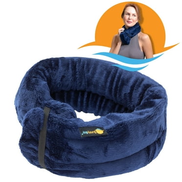 SunnyBay 26x5 Inches Microwave Heating Pad, Microwavable Heated Neck and Shoulder Wrap, Multipurpose Moist Hot/Cool 2.5lb Bean Bag Pack with Plush Cover and Elastic Band , FSA HSA Eligible, Blue