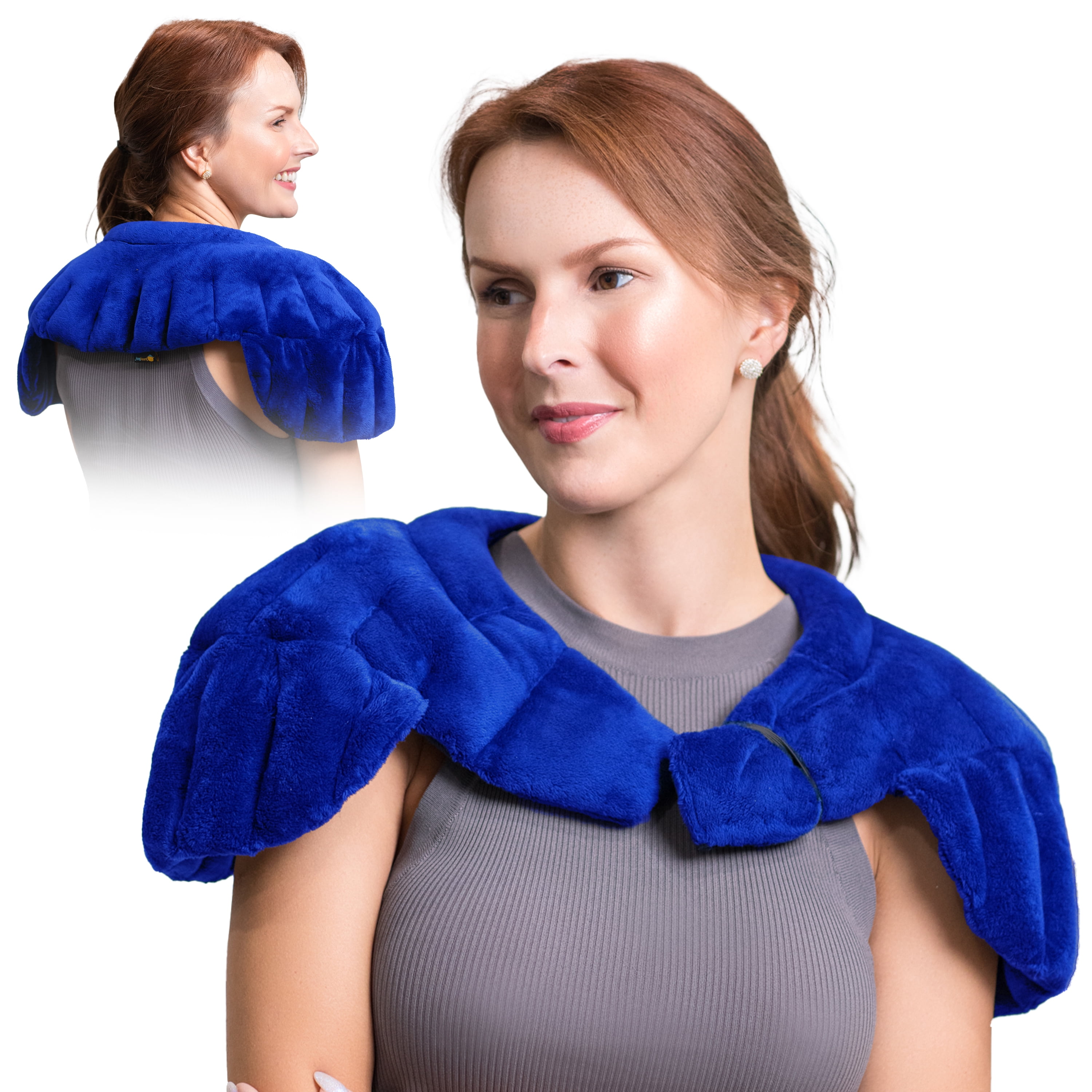 SunnyBay Heated Shoulder Wrap, Weighted Microwave Heating Pad for