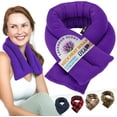 thumbnail image 1 of SunnyBay Microwave Heating Pad, Microwavable Cold or Heated Neck and Shoulder Wrap with Lavender, Anti Anxiety Beanbag Hot or Cool Pack for Pain Relief, 26x5 Inches, Purple, 1 of 13