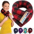 thumbnail image 1 of SunnyBay Microwave Heating Pad, Microwavable Cold or Heated Neck and Shoulder Wrap, Wheat-Filled Weighted Beanbag Pack for Moist Hot or Cold Therapy, 26x5 Inches, Buffalo, 1 of 9