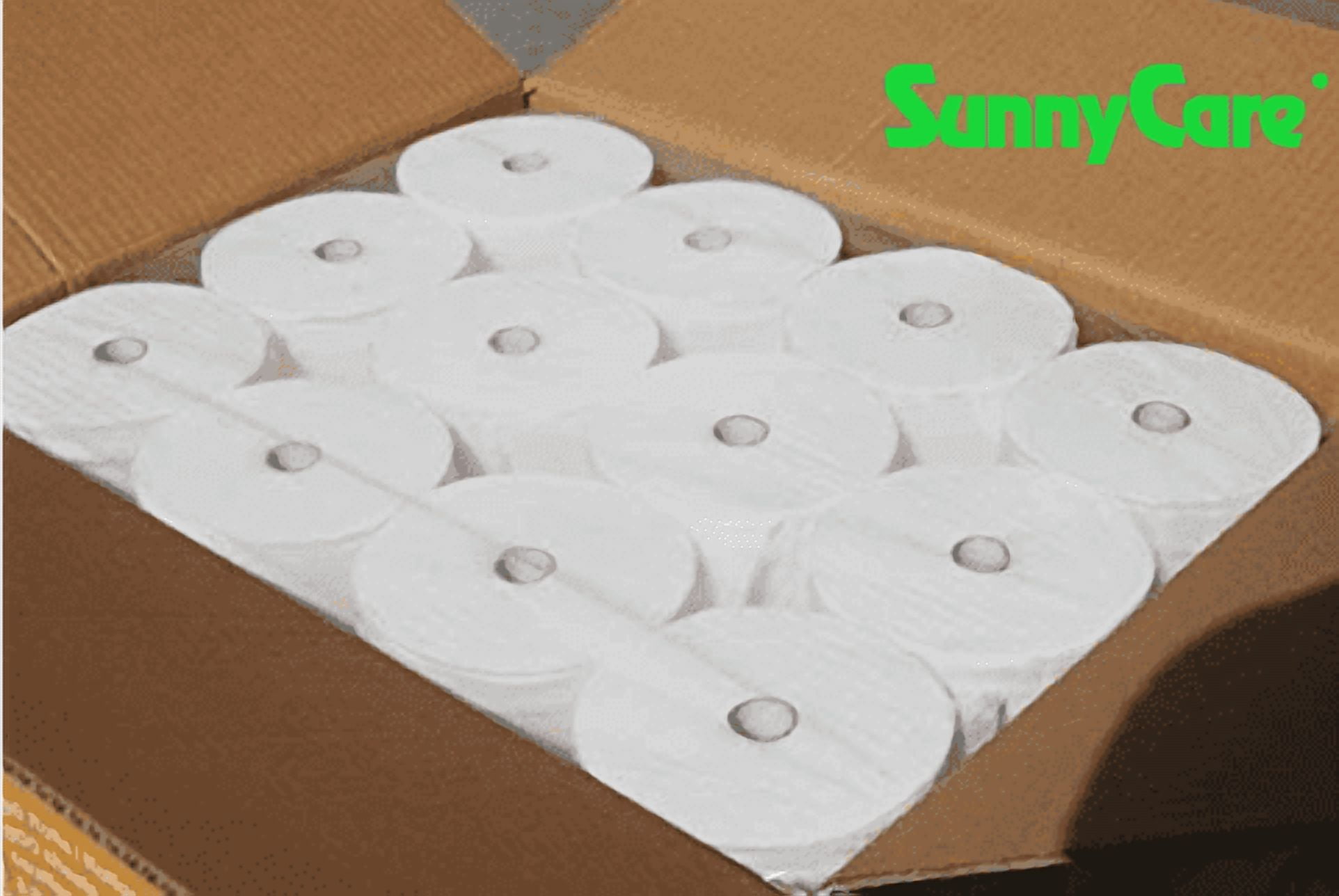 SunnyCare #5675 Two-ply White Coreless Bathroom Tissue 3.85in W x 4.05in L ; 36 Rolls/case