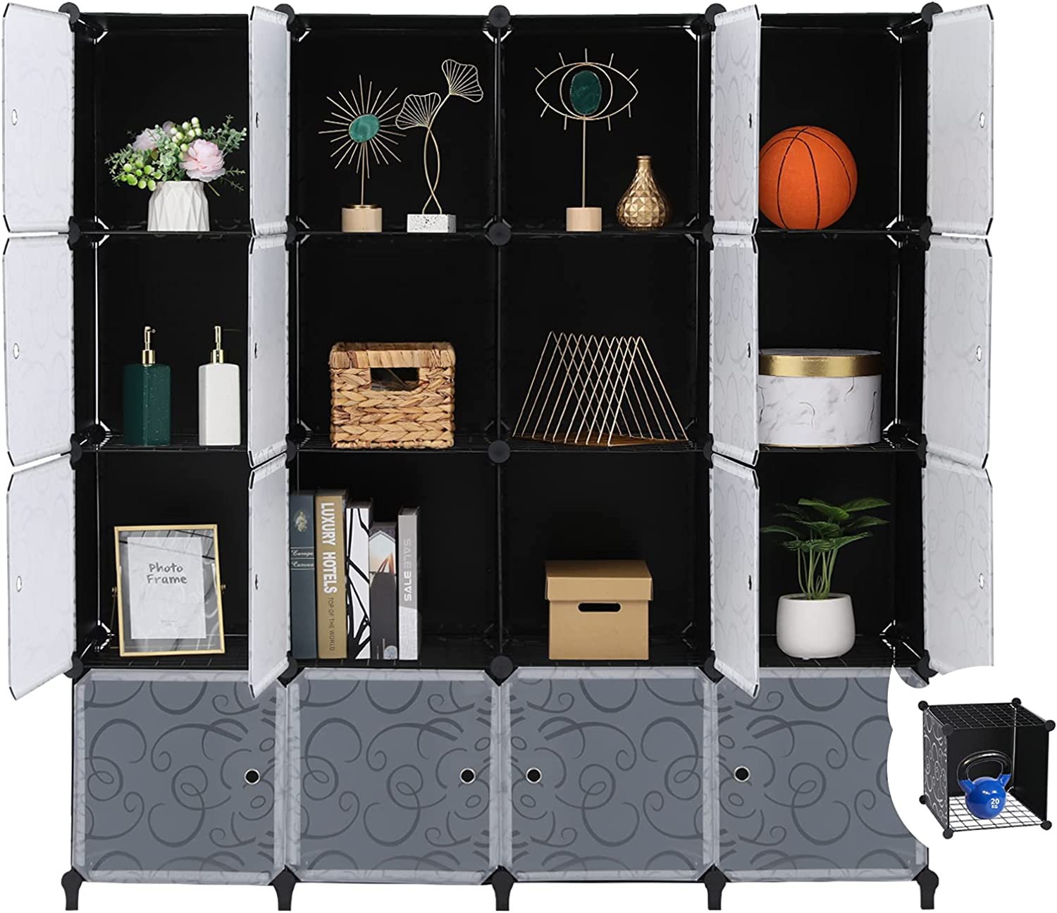 SunnyEQ Portable Storage Cubes 14 x14 Cube (16 Cubes) More Stable (add