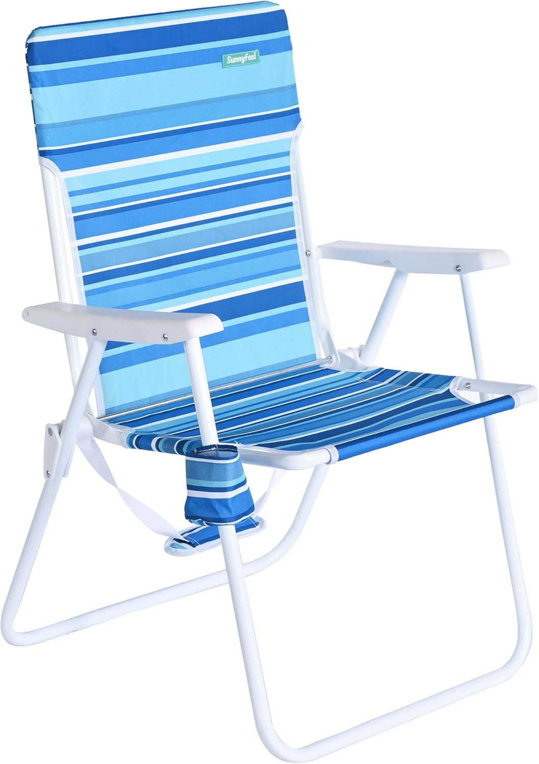 SunnyFeel 15" Tall Folding Beach Chair, Oversized Portable High Seat