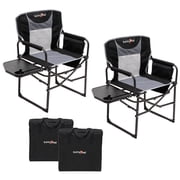 Sunnyfeel Camping Directors Chair, Heavy Duty,Oversized Portable Folding Chair with Side Table, Pocket for Beach, Fishing,Trip,Picnic,Lawn,Concert Outdoor Foldable Camp Chairs