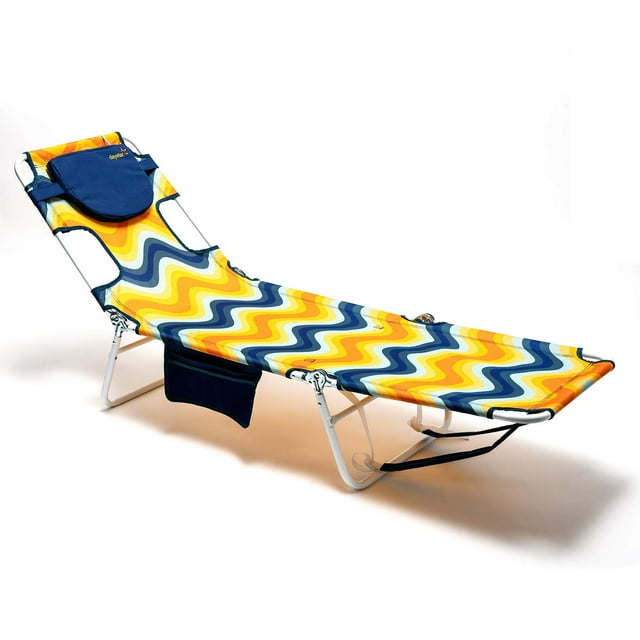 SunnyFeel Reclining Beach Chair Sun Lounger Lay Flat, Face Down Tanning