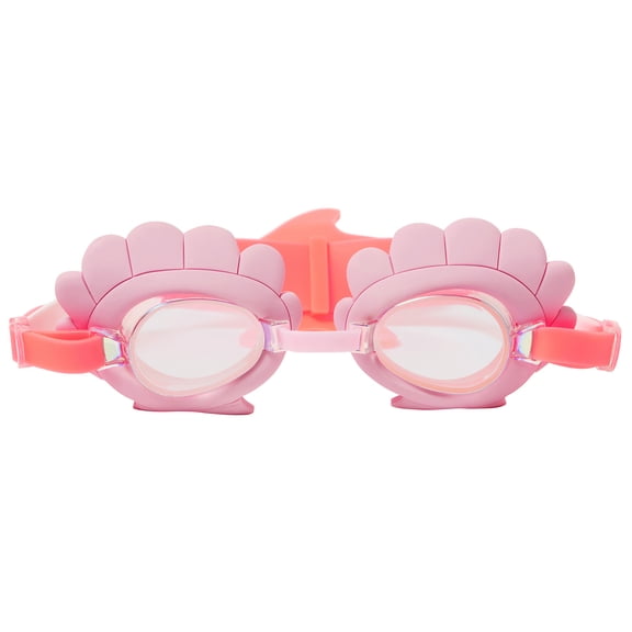 Sunnylife: Mini Swim Goggles - Melody the Mermaid Neon Strawberry - 3D Starfish Band, UV-Protected Anti-Fog Lenses, Adjustable Fit, Pool-Water, Kid 3+