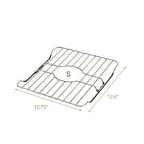 SunnyPoint 304 Stainless Steel Sink Protector Rack – Rust-Resistant Grid for Kitchen Sink Bottom, Scratch Prevention, Drainage Support, Small (10.75"x12.4")