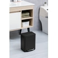 thumbnail image 1 of SunnyPoint 6 Liter / 1.58 Gallon Trash Can with Plastic Inner Buckets; Rectangle Bathroom, Office, Kitchen, and Bedroom Step On and Slow Close (BLK), 1 of 5