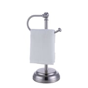 SunnyPoint Classic Decorative Metal Fingertip Towel Holder Stand; Satin Nickel