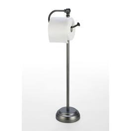 Techvida Bathroom Tissue Paper Roll Stand, Toilet Paper Roll Storage  Holder, Free-Standing Toilet Paper Holder & Dispenser, Black 