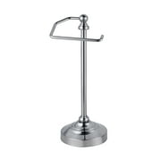SunnyPoint Deluxe Countertop Fingertip Towel Holder Stand – Heavy Weighted Free-Standing Steel Towel Rack for Bathroom, Vanity or Kitchen, Satin Nickel Finish
