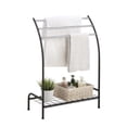 thumbnail image 1 of SunnyPoint Freestanding 3 Hanging Bar Towel Rack with Bottom Shelf (BLK), 1 of 5