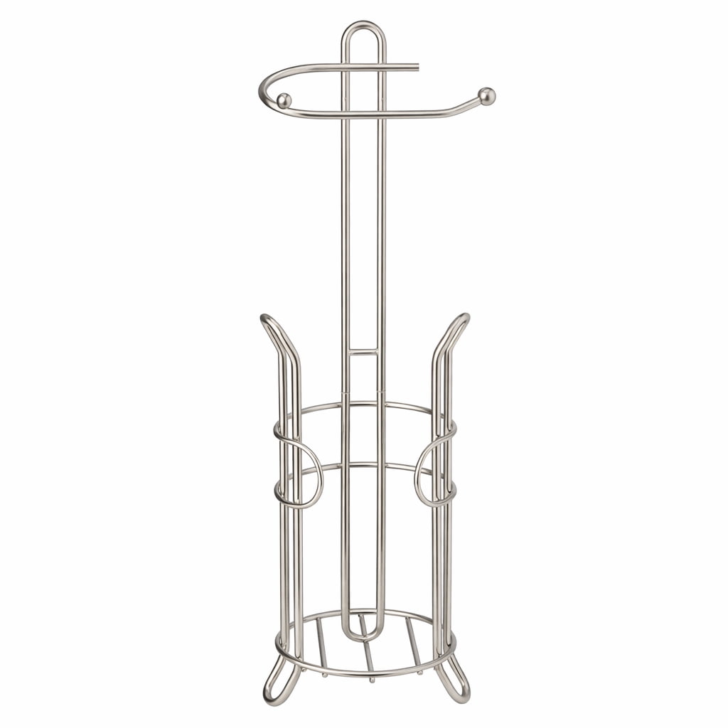SunnyPoint Bathroom Toilet Tissue Paper Roll Storage Holder Stand with Reserve, The Reserve Area Has Enough Space to Store Mega Rolls (SN)