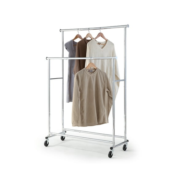 SunnyPoint Heavy Duty Double Rail Clothing Garment Rack
