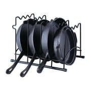 SunnyPoint Heavy Duty Kitchen Countertop Cabinet Pantry Pan, Pot Lid, and Pot Organizer Rack Holder, Bronze