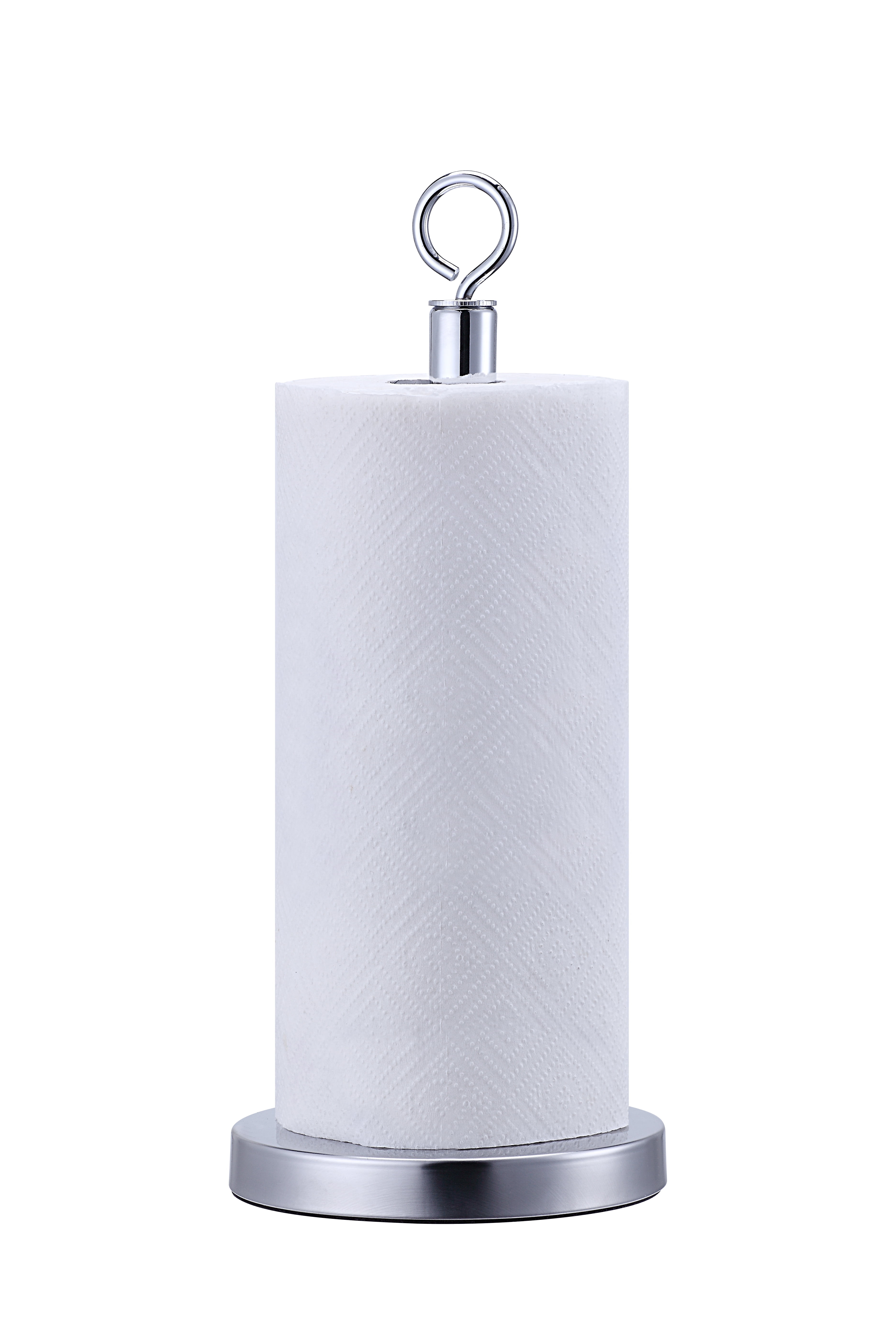 Chrome Stainless Steel Weighted Paper Towel Holder Stand