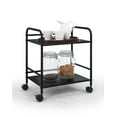 thumbnail image 1 of SunnyPoint Minimalist Style Utility Rolling Shelf Cart (BLK), 1 of 6
