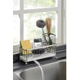thumbnail image 1 of SunnyPoint Never Rust Stainless Utensil, Sink Cleaning Tools Holder for Kitchen Sink with Drain Board; Dish Wand, Sponge, Soap Dispenser, Utensil Organizer Caddy (S.N), 1 of 5
