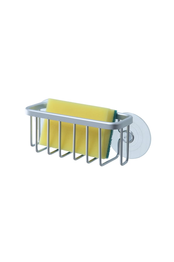 NeverRust Kitchen Sink Suction Holder for Sponges; Aluminum, Mat Silver