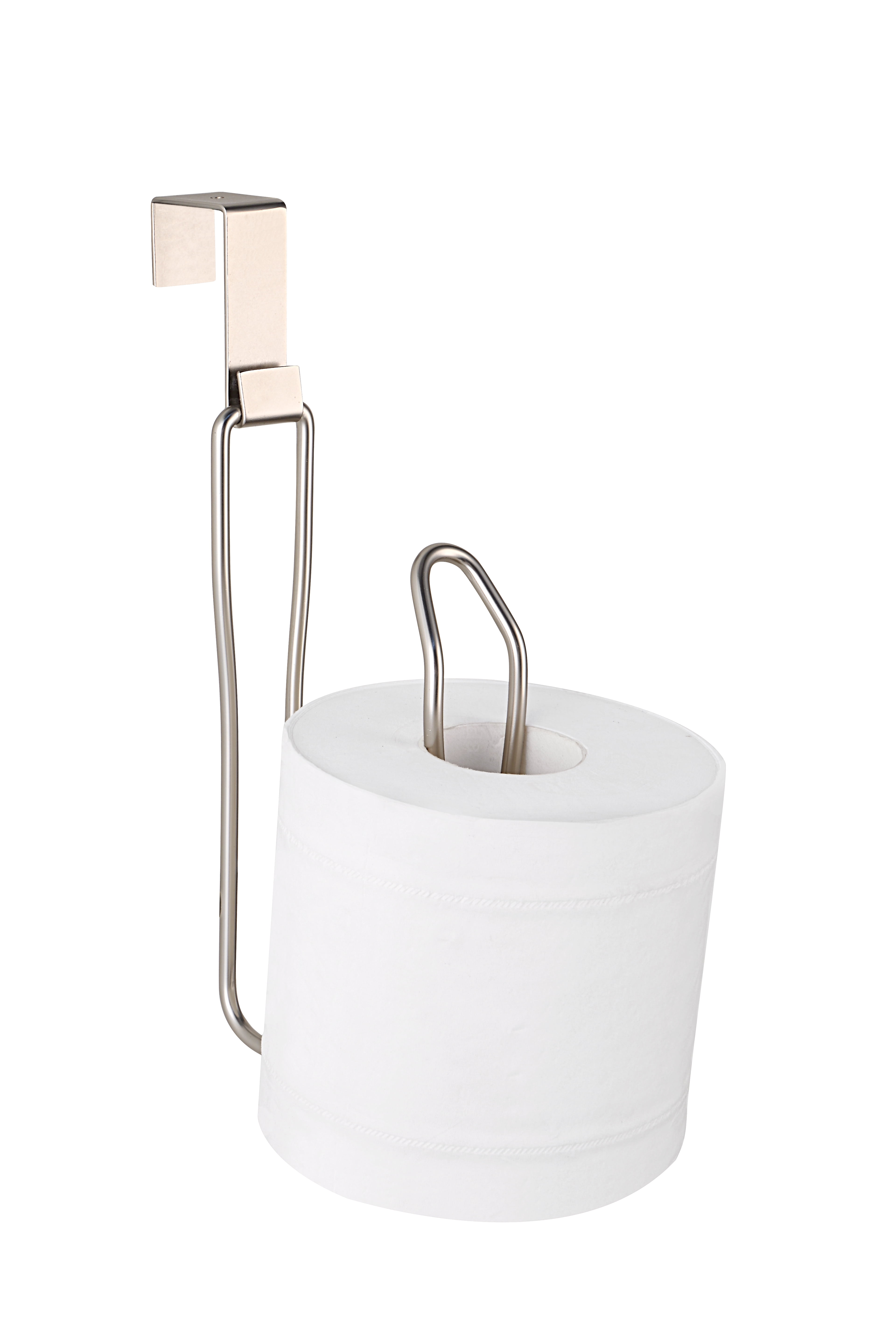 SunnyPoint Heavy Wire Gauge Spare Bathroom Toilet Tissue Paper Roll Holder Storage Stand Chrome