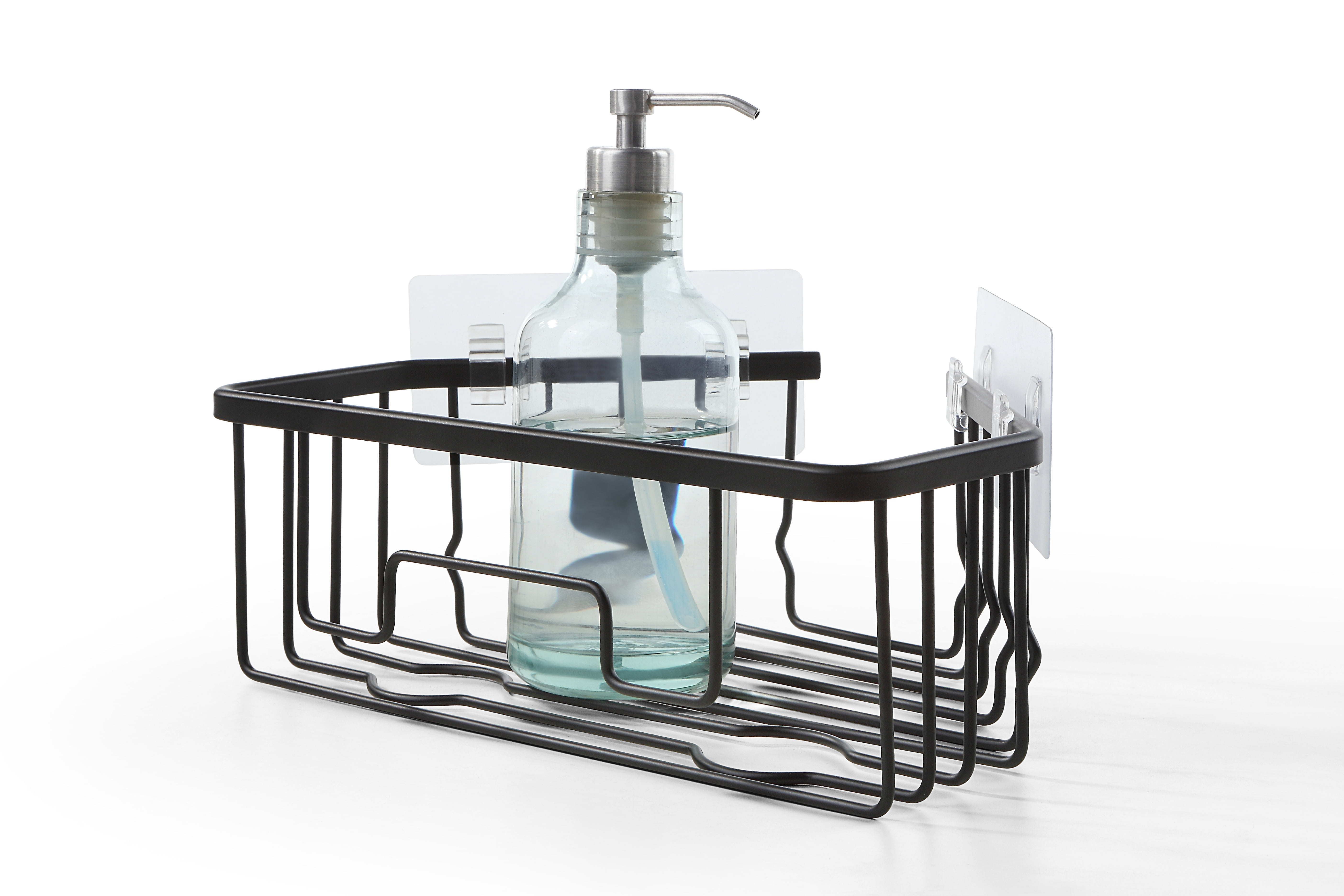 SunnyPoint RustProof Aluminum Wall Mount Shower Caddy Basket Shelf;  Adhesive Hook Pad Included