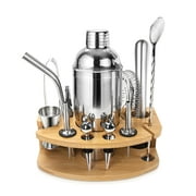 Sunnycome 14PCS Cocktail Shaker Bar Tool Set with Stand,304 Stainless Steel Drink Shaker for Home & Bar