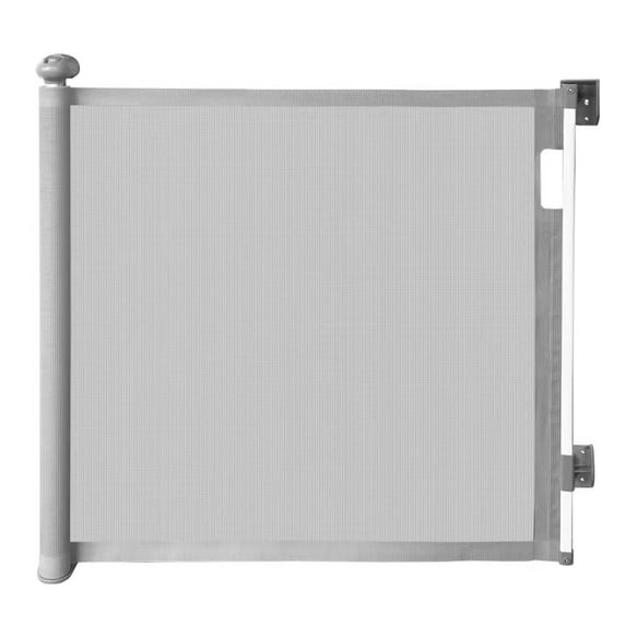 Sunnycome Retractable Baby Gate,Mesh Dog Gate,33"Tall Extends up to 63" Wide,Child Safety Gate for Doorways,Stairs,Hallways,Indoor Outdoor Gray