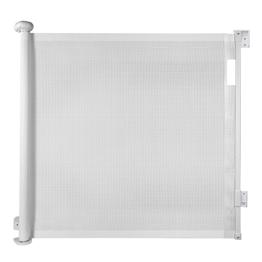 Sunnycome Retractable Baby Gate,Mesh Dog Gate,33"Tall Extends up to 63" Wide,Child Safety Gate for Doorways,Stairs,Hallways,Indoor Outdoor White