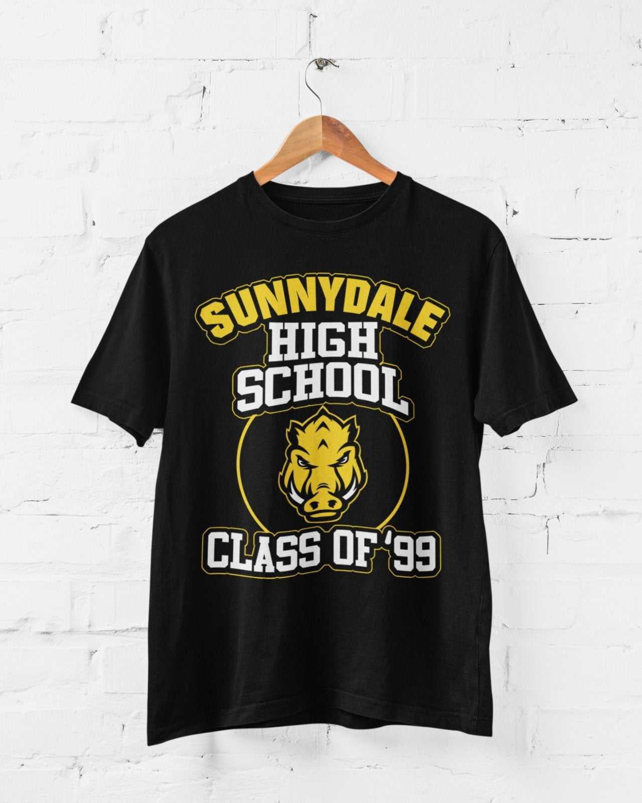 SUNNYDALE High Class De '99 Faculdade Buffy The Vampire Caçoa o T Shirt