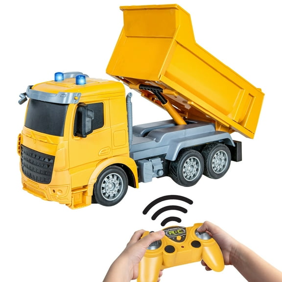 Sunnydaze (1:20) Dump and Drive Battery-Powered RC Dump Truck with Lights
