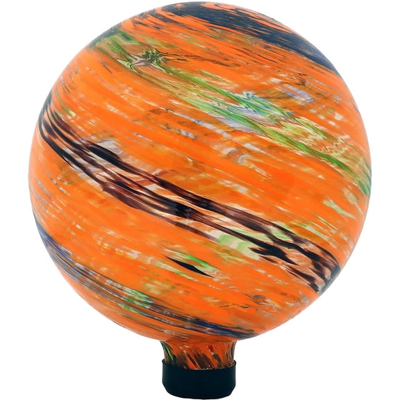 Sunnydaze 10-Inch Gazing Ball for Garden - Glass Gazing Globe for Outside - Garden Orb Yard Decor, Great for Outdoor Enthusiasts - Sunset Sky