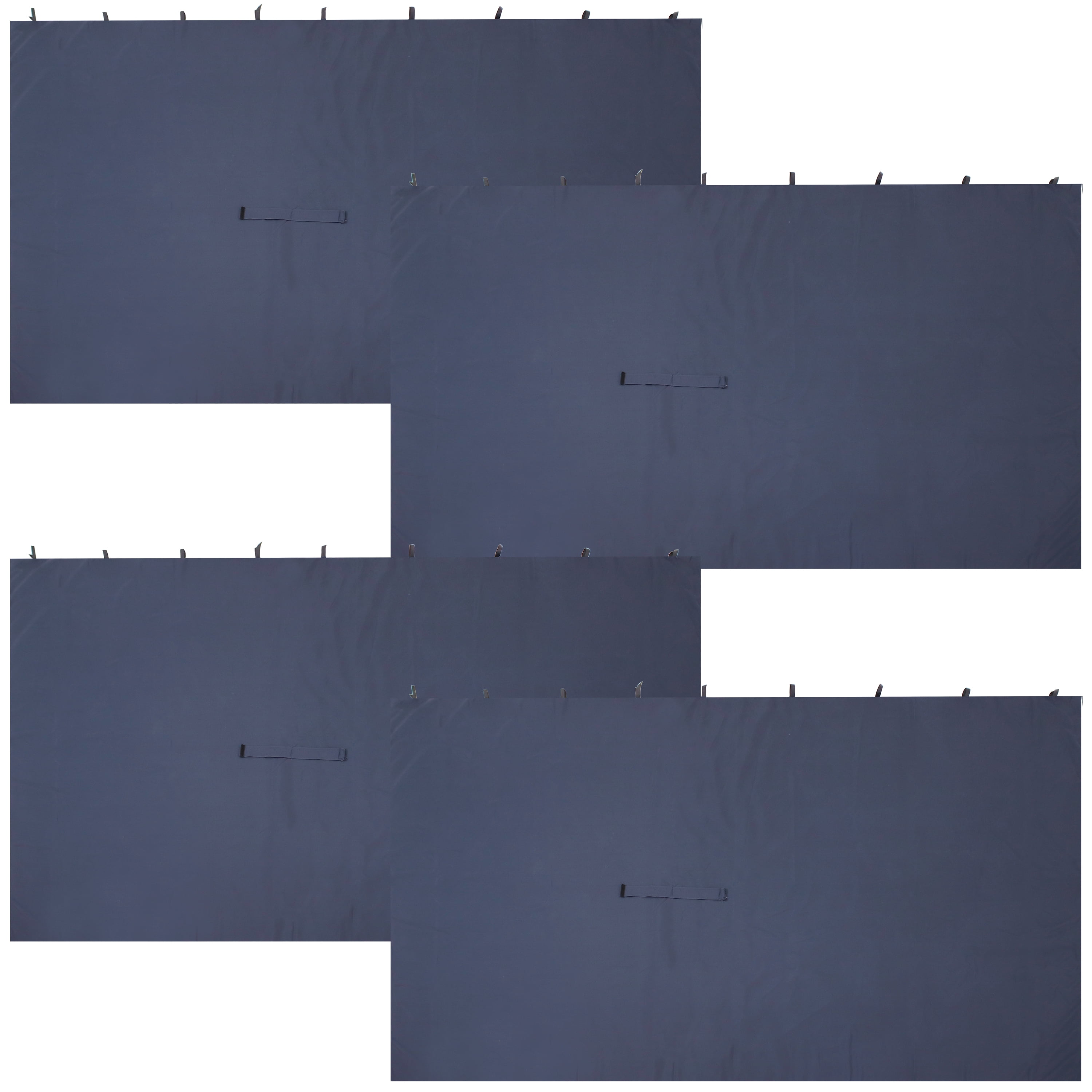 Navy Polyester 4-Piece Gazebo Sidewall Set for 10' x 13' Patio