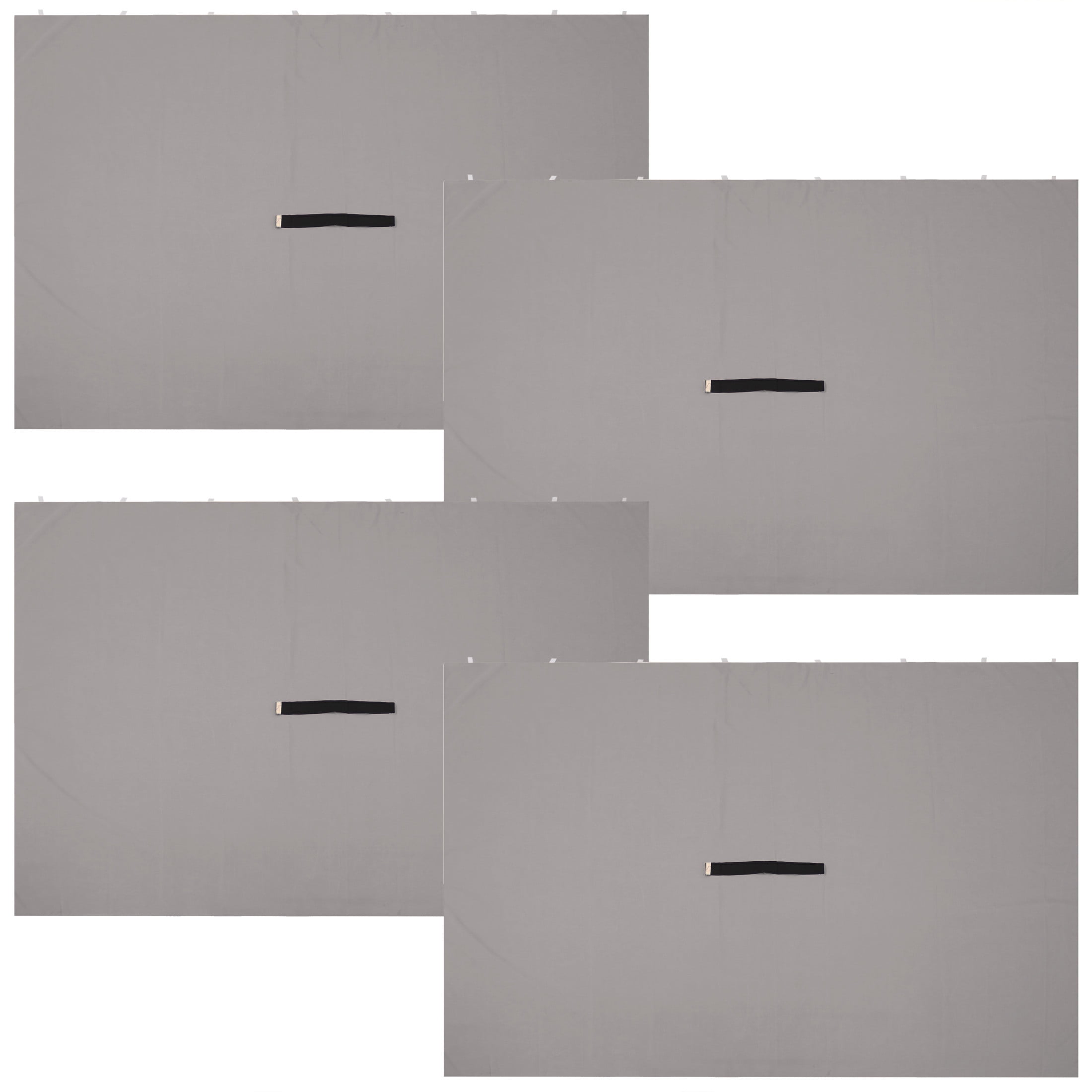 Gray Polyester Privacy Sidewall Set for 10' x 10' Gazebo