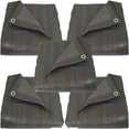 thumbnail image 1 of Sunnydaze 12' x 16' x 0.01" Dark Gray Solid Set of 5 Multipurpose Outdoor Tarps, Reversible, 1 of 4