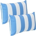 thumbnail image 1 of Sunnydaze 12" x 20" Beach-Bound Stripe Polyester Lumbar Outdoor Pillow Cover, 2 Count, 1 of 7