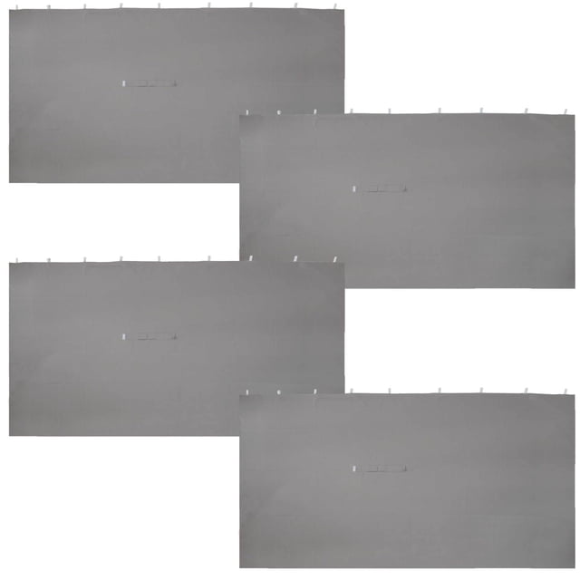 Sunnydaze 125" x 77" 4-Piece Gazebo Sidewall Set, Gray Polyester Curtains