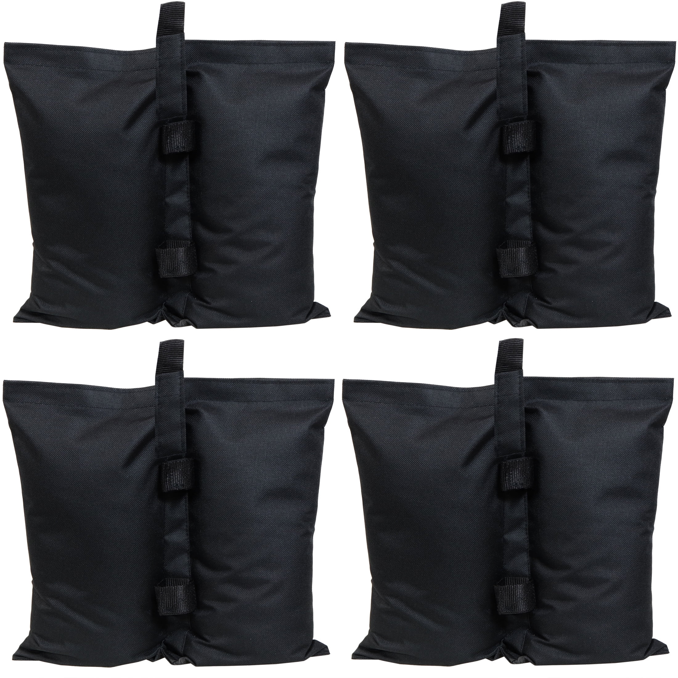 Set of 4 Black Polyester Canopy Sandbag Weights