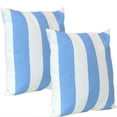 thumbnail image 1 of Sunnydaze 17" x 17" Beach-Bound Stripe Polyester Square Outdoor Throw Pillow, 2 Count, 1 of 8