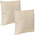 thumbnail image 1 of Sunnydaze 17" x 17" Beige Polyester Square Outdoor Decorative Pillow Cover, 2 Count, 1 of 7