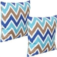 thumbnail image 1 of Sunnydaze 17" x 17" Chevron Bliss Polyester Square Outdoor Pillow Cover, 2 Count, 1 of 7