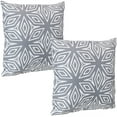 thumbnail image 1 of Sunnydaze 17" x 17" Gray Geometric Polyester Square Outdoor Decorative Pillow Cover, 2 Count, 1 of 6