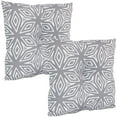 thumbnail image 1 of Sunnydaze 19" x 19" Gray Geometric Polyester Square Outdoor Decorative Throw Pillow, 2 Count, 1 of 9
