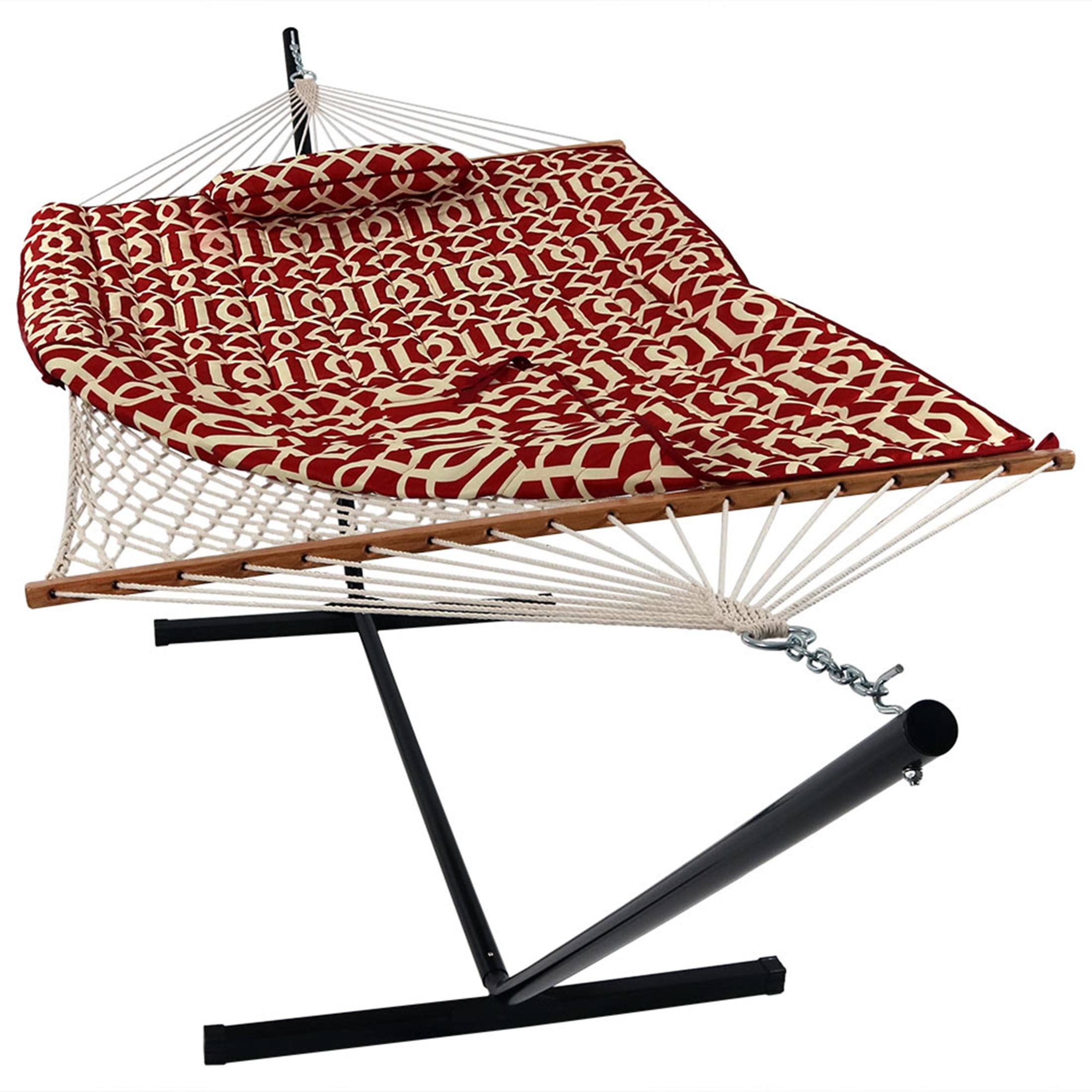 Wire Rope Hammock Sunnydaze, Rope Patio Hammock with Stand, 144
