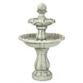thumbnail image 1 of Sunnydaze Traditional White Resin Solar Water Fountain with Battery, 1 of 15