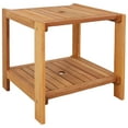 thumbnail image 1 of Sunnydaze 20.5" Meranti Square Outdoor Side Table, 1 of 11