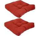 thumbnail image 1 of Sunnydaze 20" x 20" Brick Red Square Patio Seat Cushion, 2 Count, 1 of 6