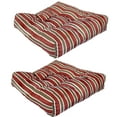 thumbnail image 1 of Sunnydaze 20" x 20" Classic Red Stripe Square Patio Seat Cushion, 2 Count, 1 of 6