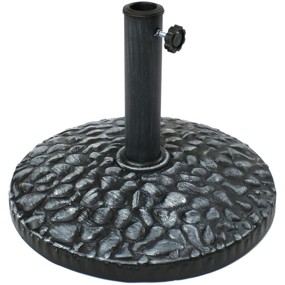 Sunnydaze 23 lb Gray Round Resin Market Umbrella Base