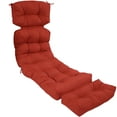 thumbnail image 1 of Sunnydaze 23" x 75" Red Tufted Chaise Lounge Chair Cushion, 1 of 7